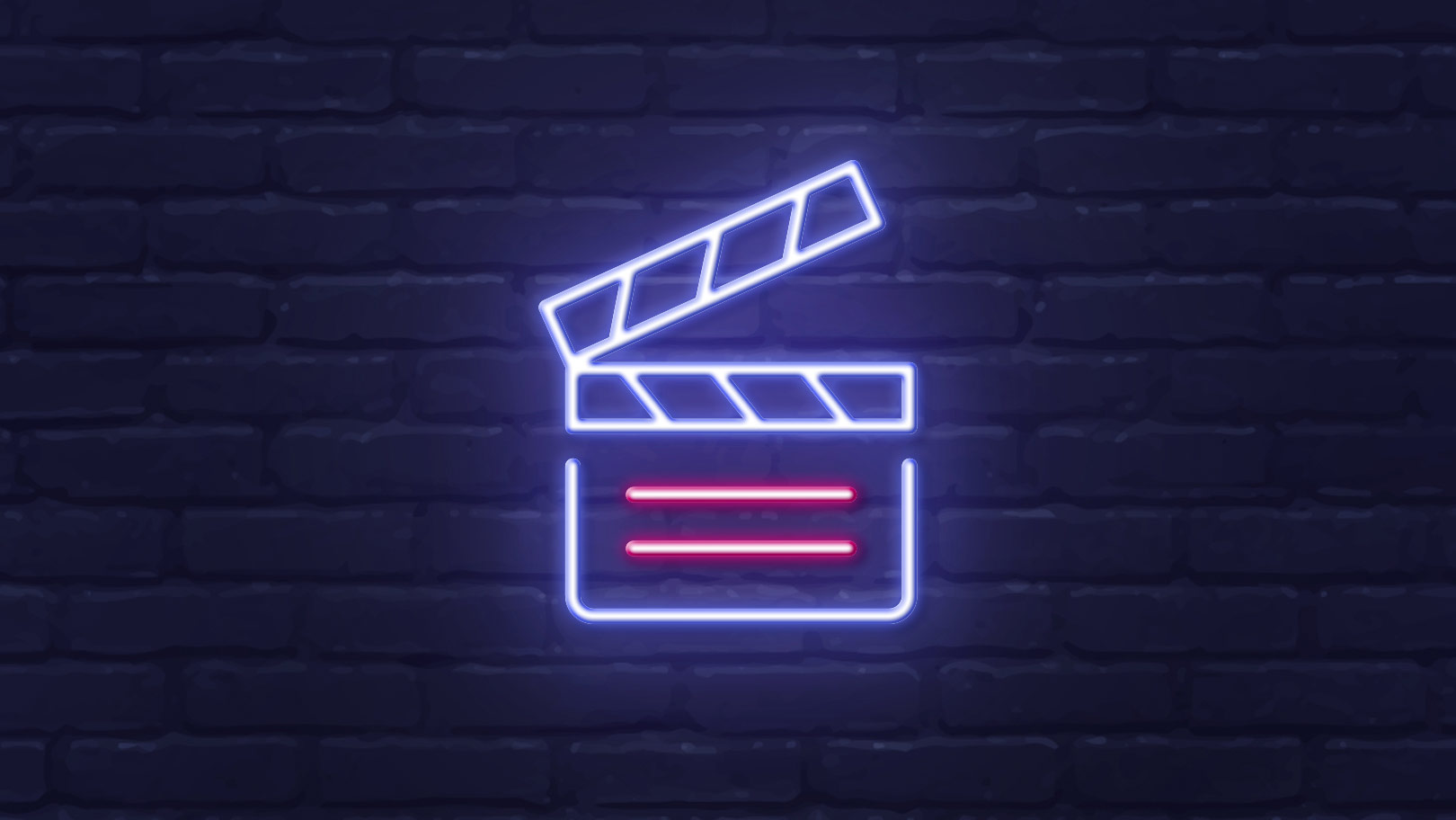 Neonsymbol Filmklappe